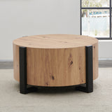 Steve Silver Furniture - DARCIE COCKTAIL TABLE - Light Brown|Black Wood - Tables - Additional View 1