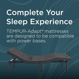 Tempur Sealy - ADAPT 2.0 MEDIUM TWIN XL MATTRESS - White|Black Fabric - Mattresses - Additional View 5