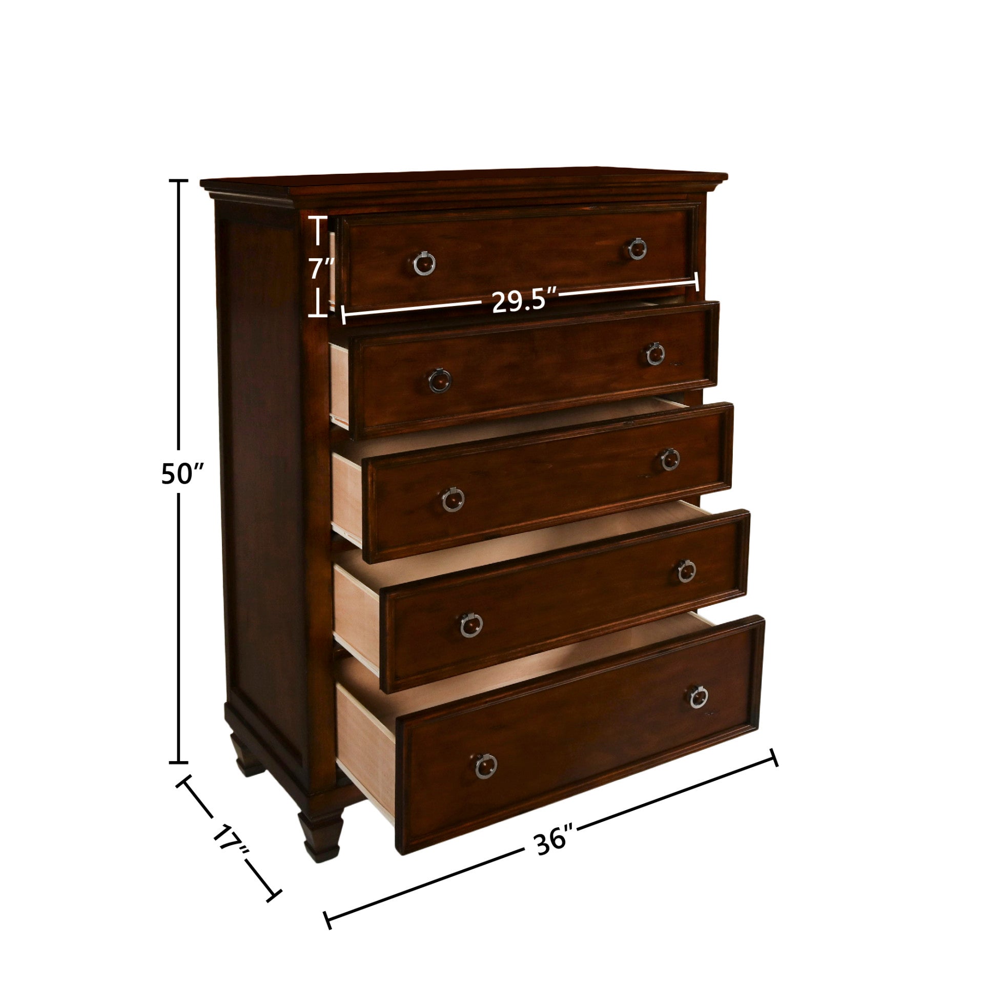 New Classic - TAMARACK CHERRY CHEST - Dark Brown Wood - Chests - Additional View 5
