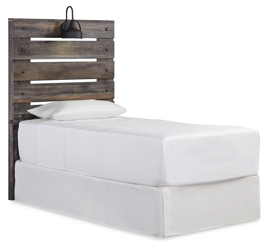 Ashley Furniture - DRYSTAN TWIN PANEL HEADBOARD - Beige Wood - Headboards - Additional View 3