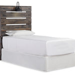 Ashley Furniture - DRYSTAN TWIN PANEL HEADBOARD - Beige Wood - Headboards - Additional View 3