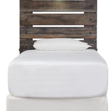 Ashley Furniture - DRYSTAN TWIN PANEL HEADBOARD - Beige Wood - Headboards - Additional View 4