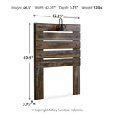 Ashley Furniture - DRYSTAN TWIN PANEL HEADBOARD - Beige Wood - Headboards - Additional View 5