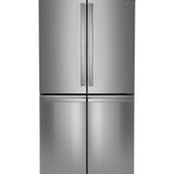 GE PROFILE FINGREPRINT RESISTANT STAINLESS STEEL 28.4CU QUAD DOOR REFRIGERATOR - Pearl Silver - Refrigerators