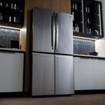 GE PROFILE FINGREPRINT RESISTANT STAINLESS STEEL 28.4CU QUAD DOOR REFRIGERATOR - Pearl Silver - Refrigerators - Additional View 29