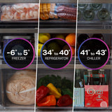 GE PROFILE FINGREPRINT RESISTANT STAINLESS STEEL 28.4CU QUAD DOOR REFRIGERATOR - Pearl Silver - Refrigerators - Additional View 4