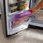GE PROFILE FINGREPRINT RESISTANT STAINLESS STEEL 28.4CU QUAD DOOR REFRIGERATOR - Pearl Silver - Refrigerators - Additional View 8