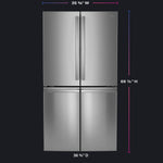 GE PROFILE FINGREPRINT RESISTANT STAINLESS STEEL 28.4CU QUAD DOOR REFRIGERATOR - Pearl Silver - Refrigerators - Additional View 20