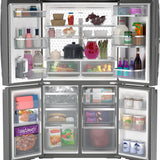 GE PROFILE FINGREPRINT RESISTANT STAINLESS STEEL 28.4CU QUAD DOOR REFRIGERATOR - Pearl Silver - Refrigerators - Additional View 22