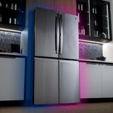 GE PROFILE FINGREPRINT RESISTANT STAINLESS STEEL 28.4CU QUAD DOOR REFRIGERATOR - Pearl Silver - Refrigerators - Additional View 23