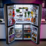 GE PROFILE FINGREPRINT RESISTANT STAINLESS STEEL 28.4CU QUAD DOOR REFRIGERATOR - Pearl Silver - Refrigerators - Additional View 26