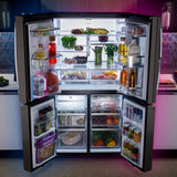 GE PROFILE FINGREPRINT RESISTANT STAINLESS STEEL 28.4CU QUAD DOOR REFRIGERATOR - Pearl Silver - Refrigerators - Additional View 26