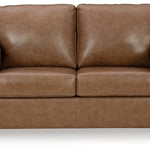 Ashley Furniture - BOLSENA CARAMEL LEATHER LOVESEAT - Light Brown Leather Match - Loveseats