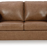 Ashley Furniture - BOLSENA CARAMEL LEATHER LOVESEAT - Light Brown Leather Match - Loveseats