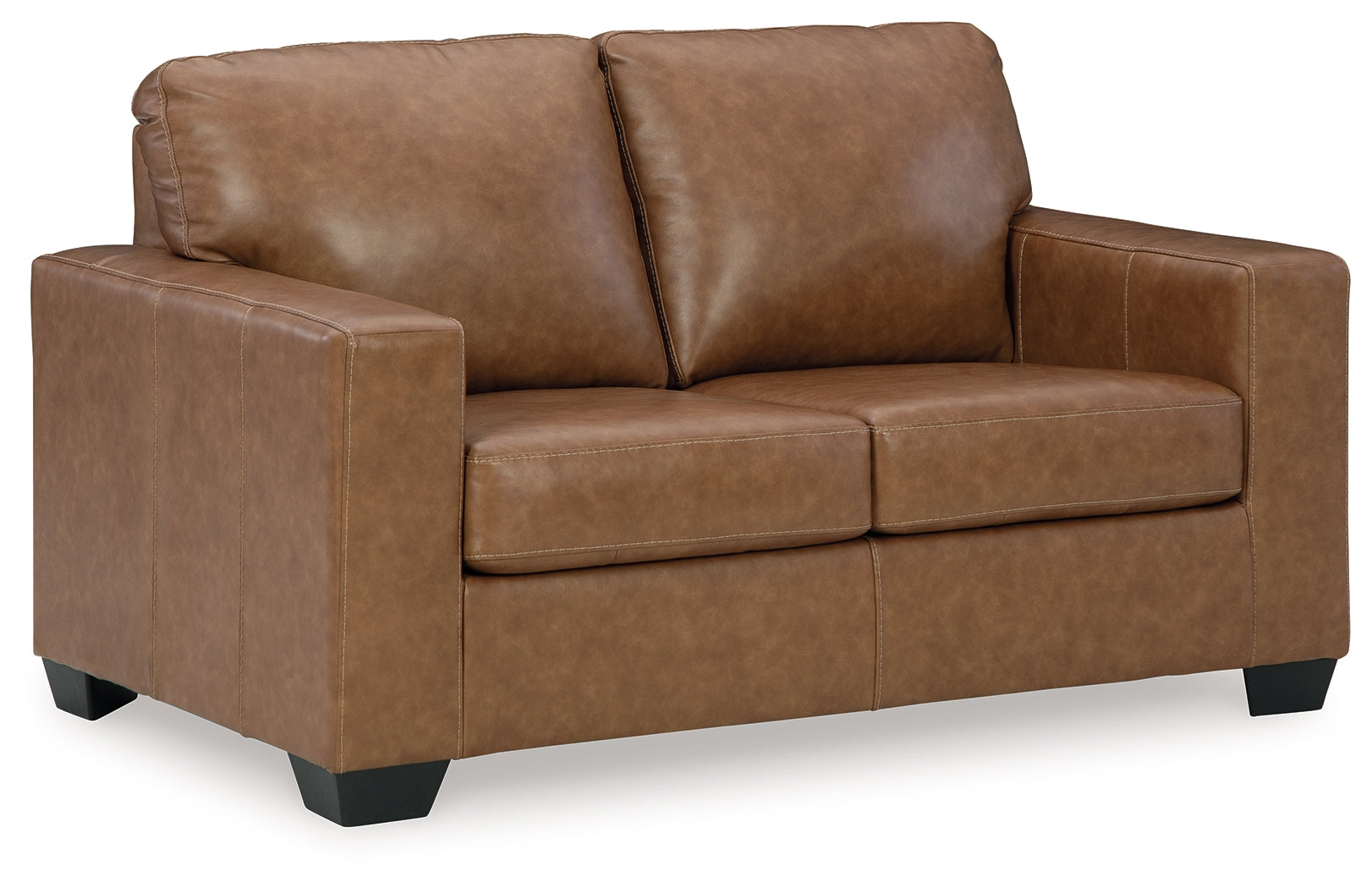 Ashley Furniture - BOLSENA CARAMEL LEATHER LOVESEAT - Light Brown Leather Match - Loveseats - Additional View 2