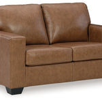 Ashley Furniture - BOLSENA CARAMEL LEATHER LOVESEAT - Light Brown Leather Match - Loveseats - Additional View 2