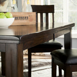 Ashley Furniture - HADDIGAN DINING TABLE - Dark Brown Wood - Tables - Additional View 2
