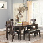 Ashley Furniture - HADDIGAN DINING TABLE - Dark Brown Wood - Tables - Additional View 4