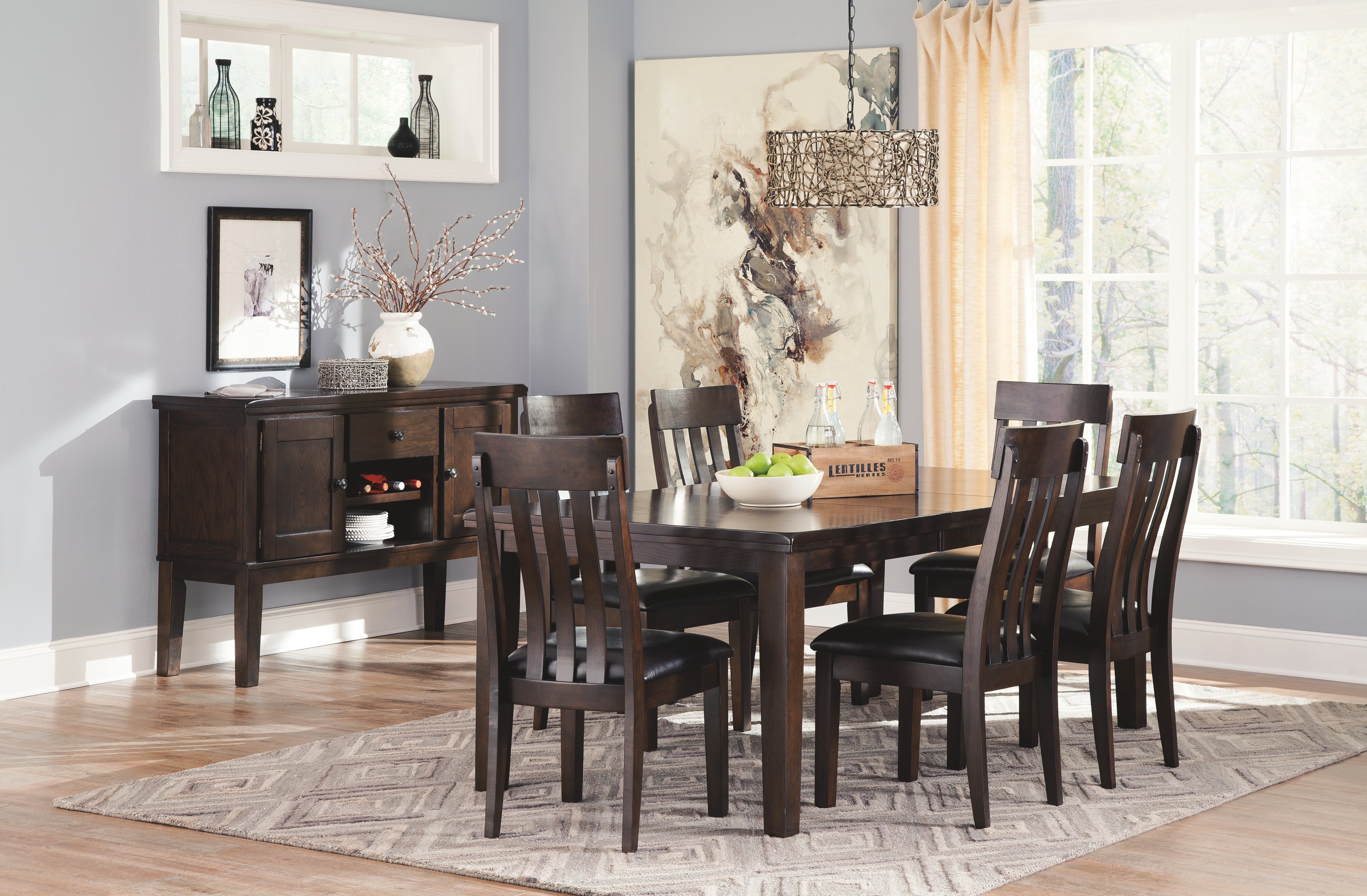 Ashley Furniture - HADDIGAN DINING TABLE - Dark Brown Wood - Tables - Additional View 5