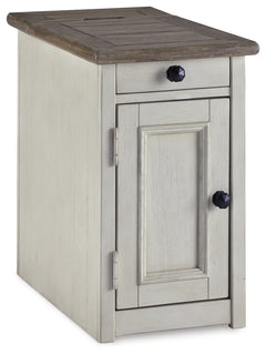 Ashley Furniture - BOLANBURG CHAIR SIDE END TABLE - White Wood - Tables
