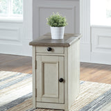 Ashley Furniture - BOLANBURG CHAIR SIDE END TABLE - White Wood - Tables - Additional View 1