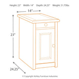 Ashley Furniture - BOLANBURG CHAIR SIDE END TABLE - White Wood - Tables - Additional View 3