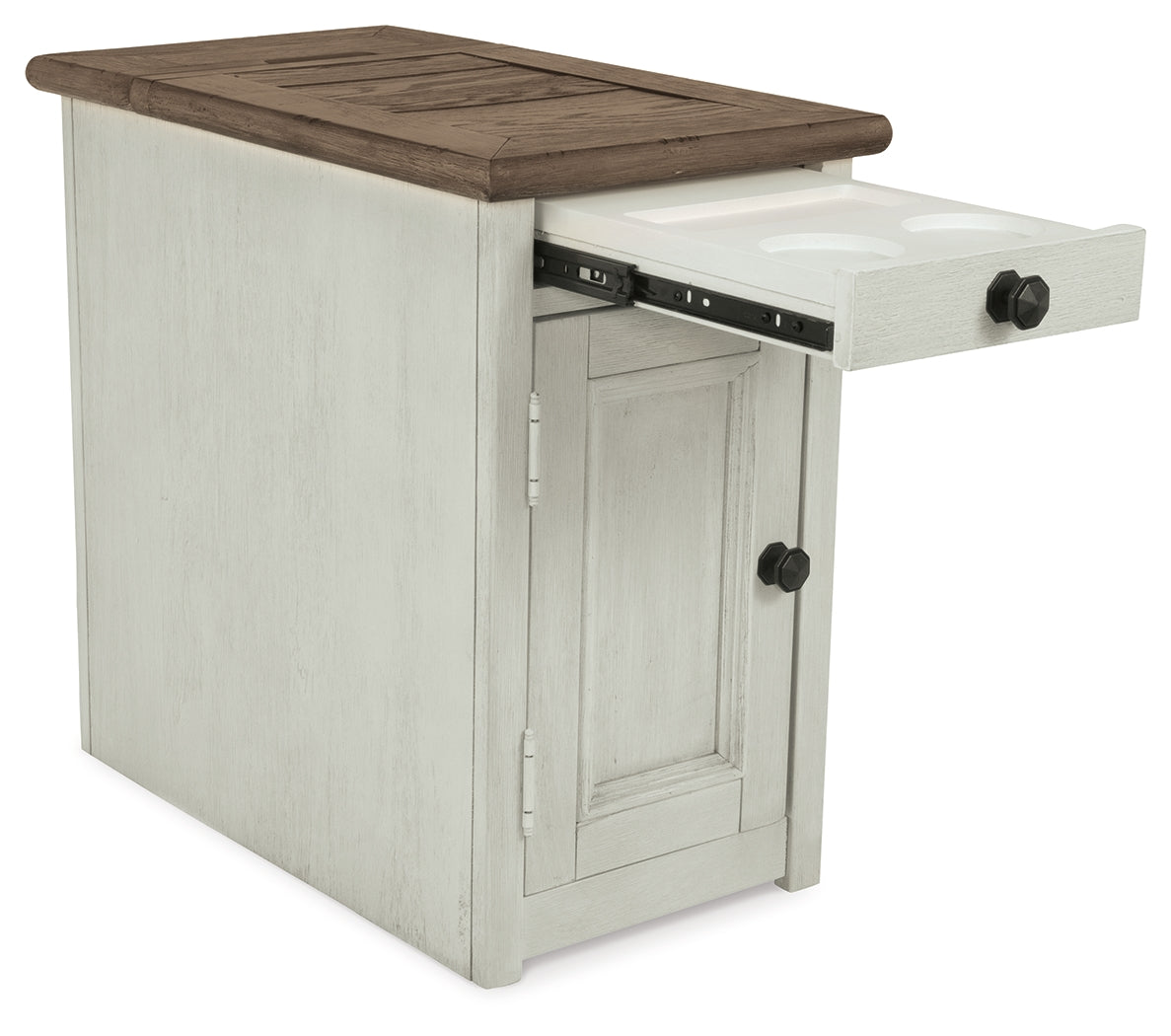 Ashley Furniture - BOLANBURG CHAIR SIDE END TABLE - White Wood - Tables - Additional View 4