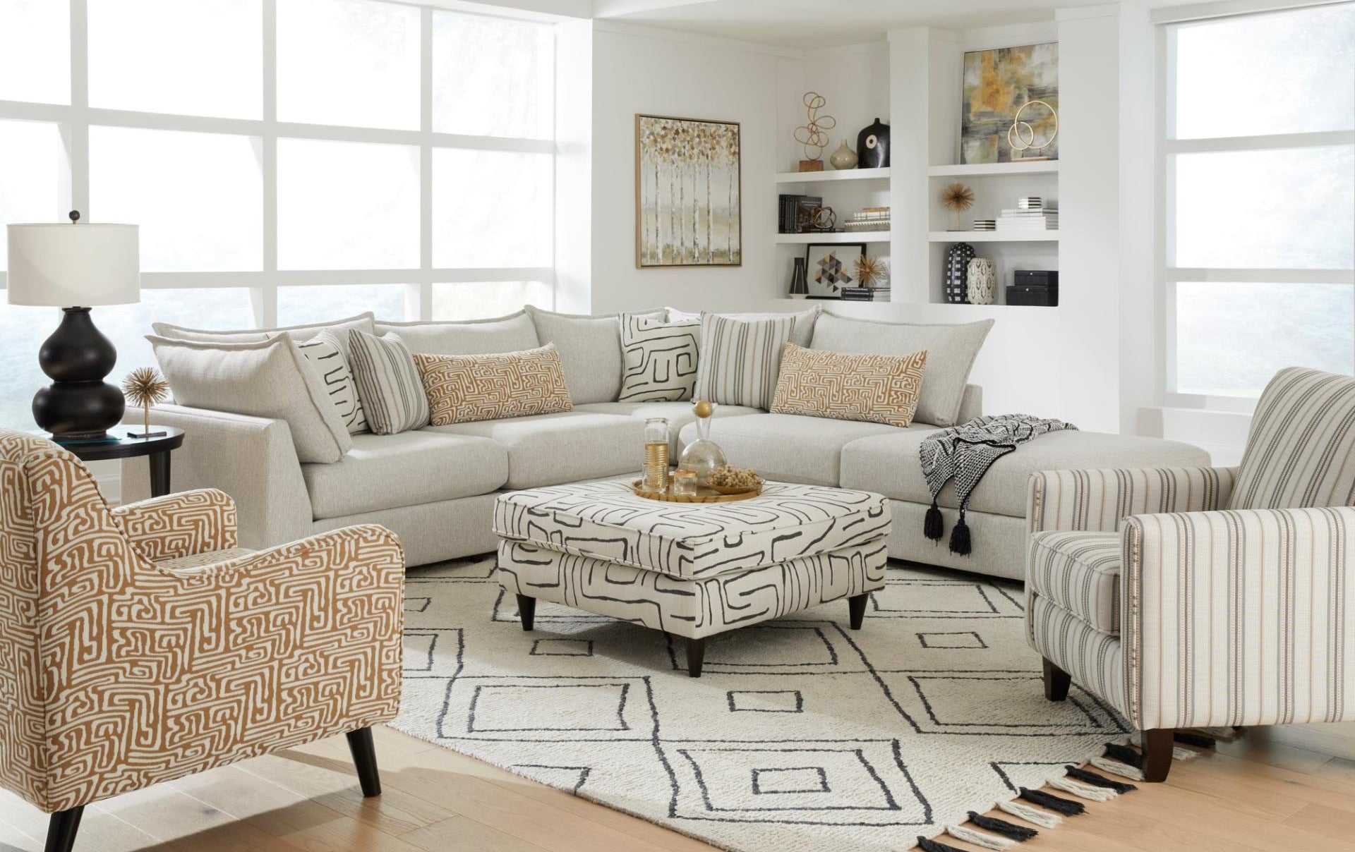 Durango 5 Piece Sectional - Pewter - Additional View 1
