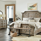 Hooker Furnishings - LAGRANGE VON ROSENBERG BED BENCH - Light Brown|Black Wood - Benches - Additional View 4