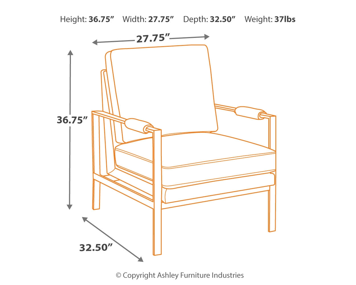 Ashley Furniture - PEACEMAKER ACCENT CHAIR - Dark Brown Faux Leather - Chairs - Additional View 2