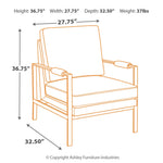 Ashley Furniture - PEACEMAKER ACCENT CHAIR - Dark Brown Faux Leather - Chairs - Additional View 2