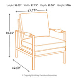 Ashley Furniture - PEACEMAKER ACCENT CHAIR - Dark Brown Faux Leather - Chairs - Additional View 2