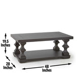 Steve Silver Furniture - DORYS COCKTAIL TABLE - Dark Brown Wood - Tables - Additional View 1