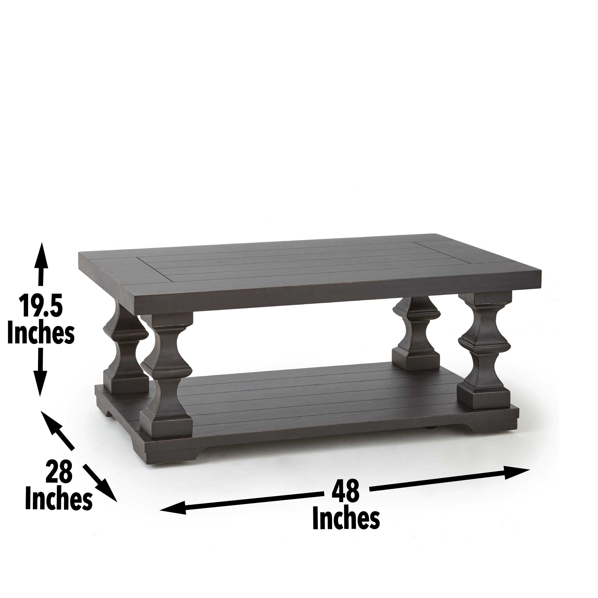 Steve Silver Furniture - DORYS COCKTAIL TABLE - Dark Brown Wood - Tables - Additional View 1