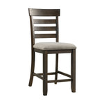 Elements International - COLORADO COUNTER SIDE CHAIR - Dark Brown Fabric - Chairs - Additional View 1