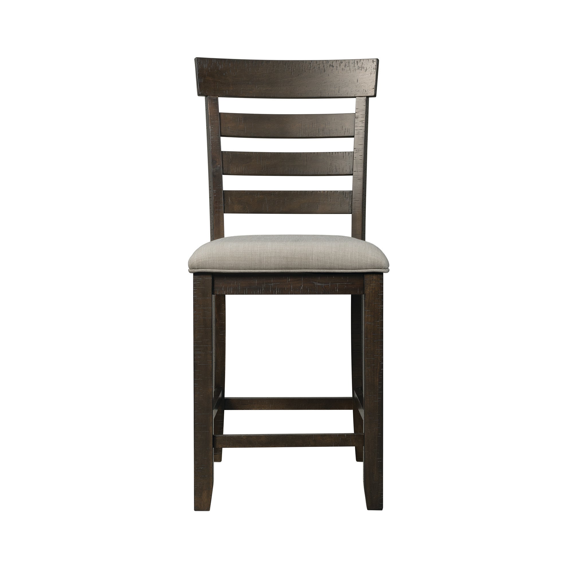 Elements International - COLORADO COUNTER SIDE CHAIR - Dark Brown Fabric - Chairs - Additional View 2