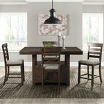Elements International - COLORADO COUNTER SIDE CHAIR - Dark Brown Fabric - Chairs - Additional View 9