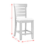 Elements International - COLORADO COUNTER SIDE CHAIR - Dark Brown Fabric - Chairs - Additional View 15