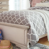 Ashley Furniture - REALYN TWIN PANEL BED - White Wood|Fabric - Beds - Additional View 4