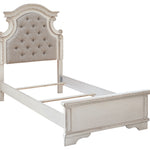 Ashley Furniture - REALYN TWIN PANEL BED - White Wood|Fabric - Beds - Additional View 6