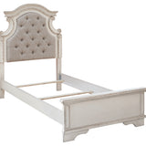 Ashley Furniture - REALYN TWIN PANEL BED - White Wood|Fabric - Beds - Additional View 6