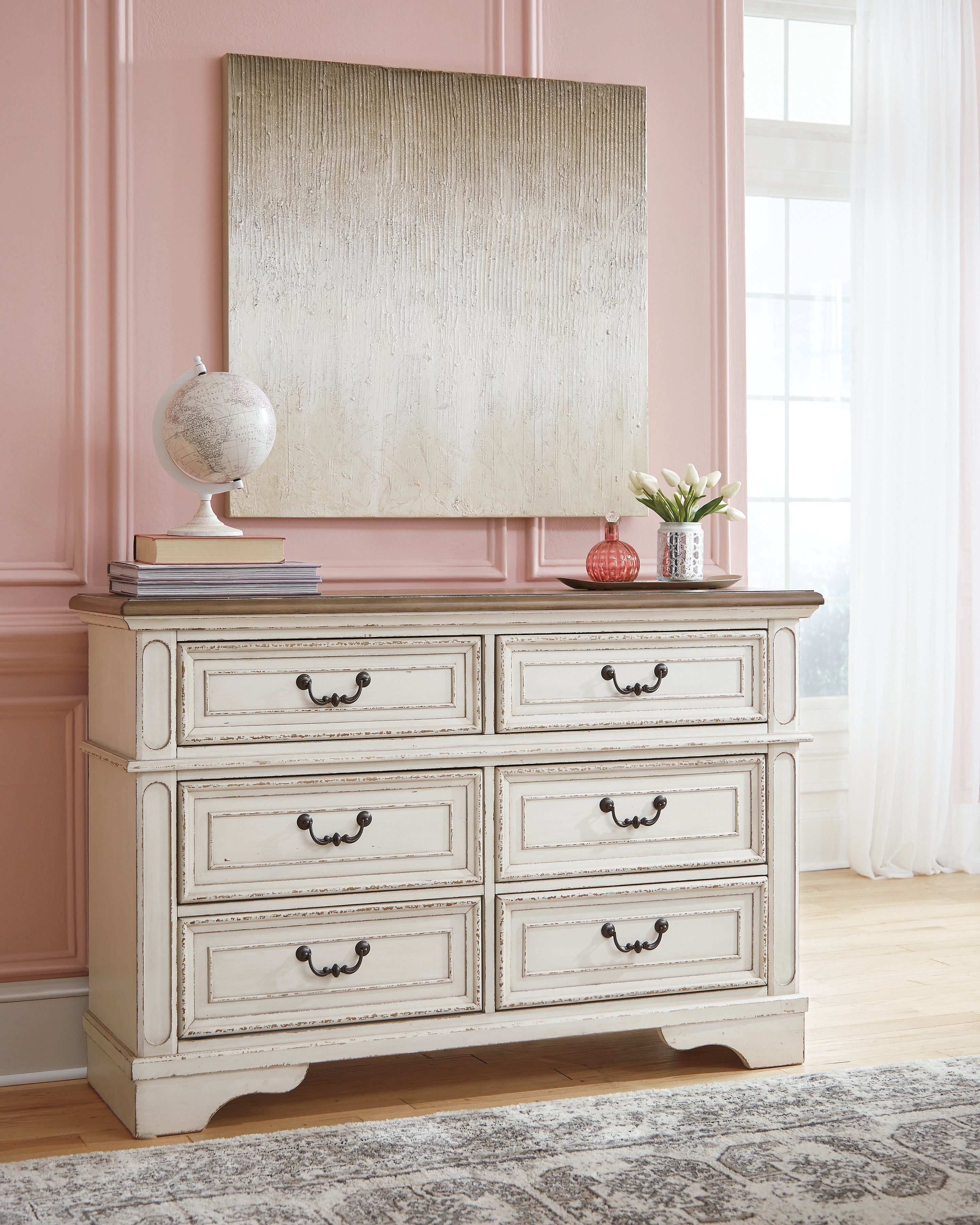 Ashley Furniture - Realyn Youth Dresser - White Wood - Dresser & Mirror - Additional View 2