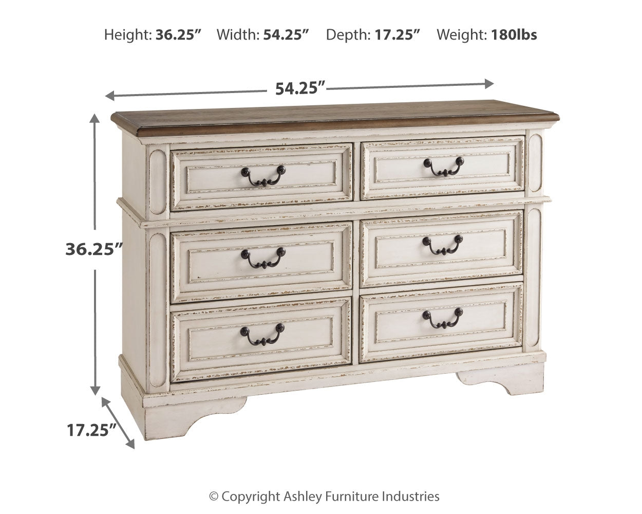 Ashley Furniture - Realyn Youth Dresser - White Wood - Dresser & Mirror - Additional View 4
