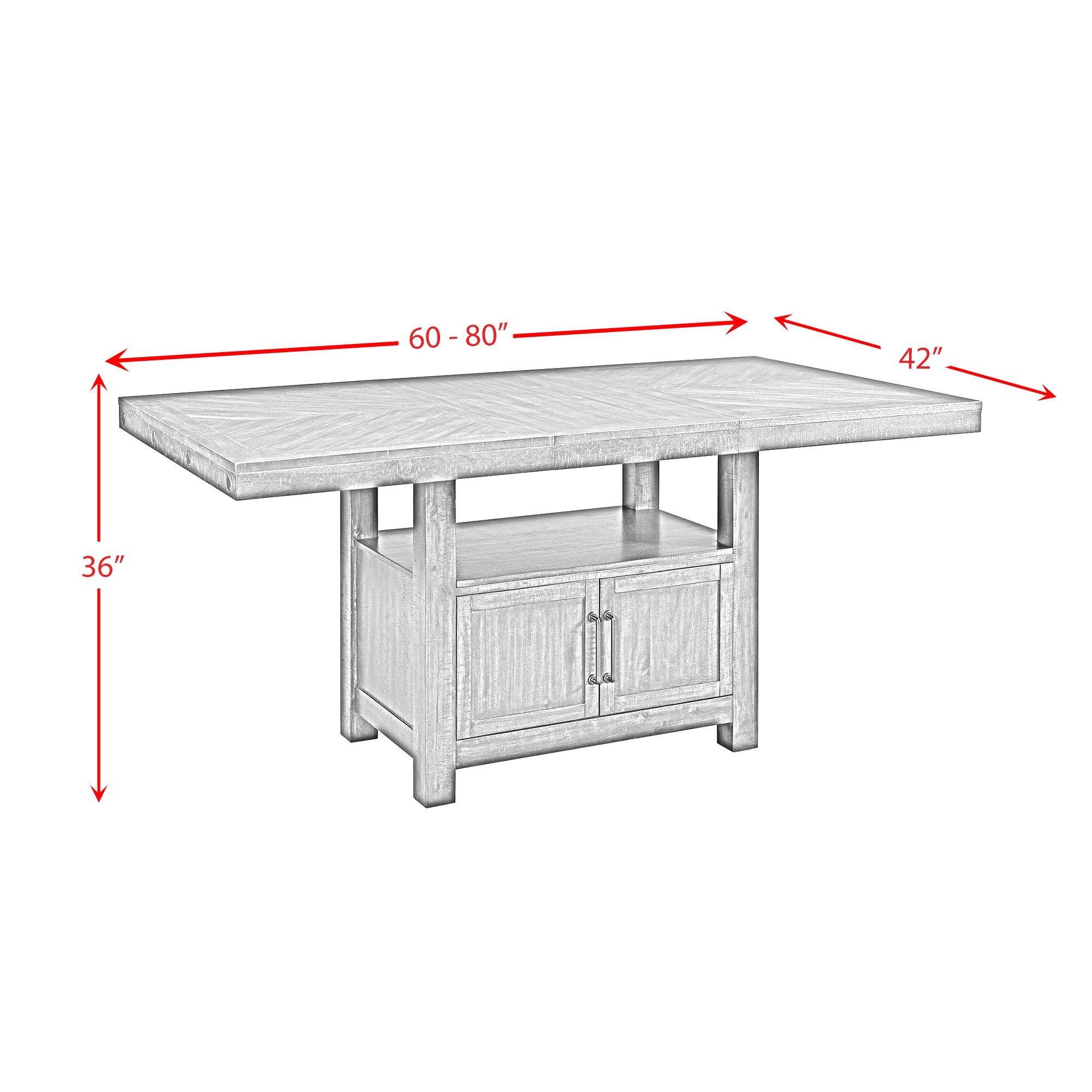 Elements International - COLORADO COUNTER TABLE - Black Wood - Tables - Additional View 14