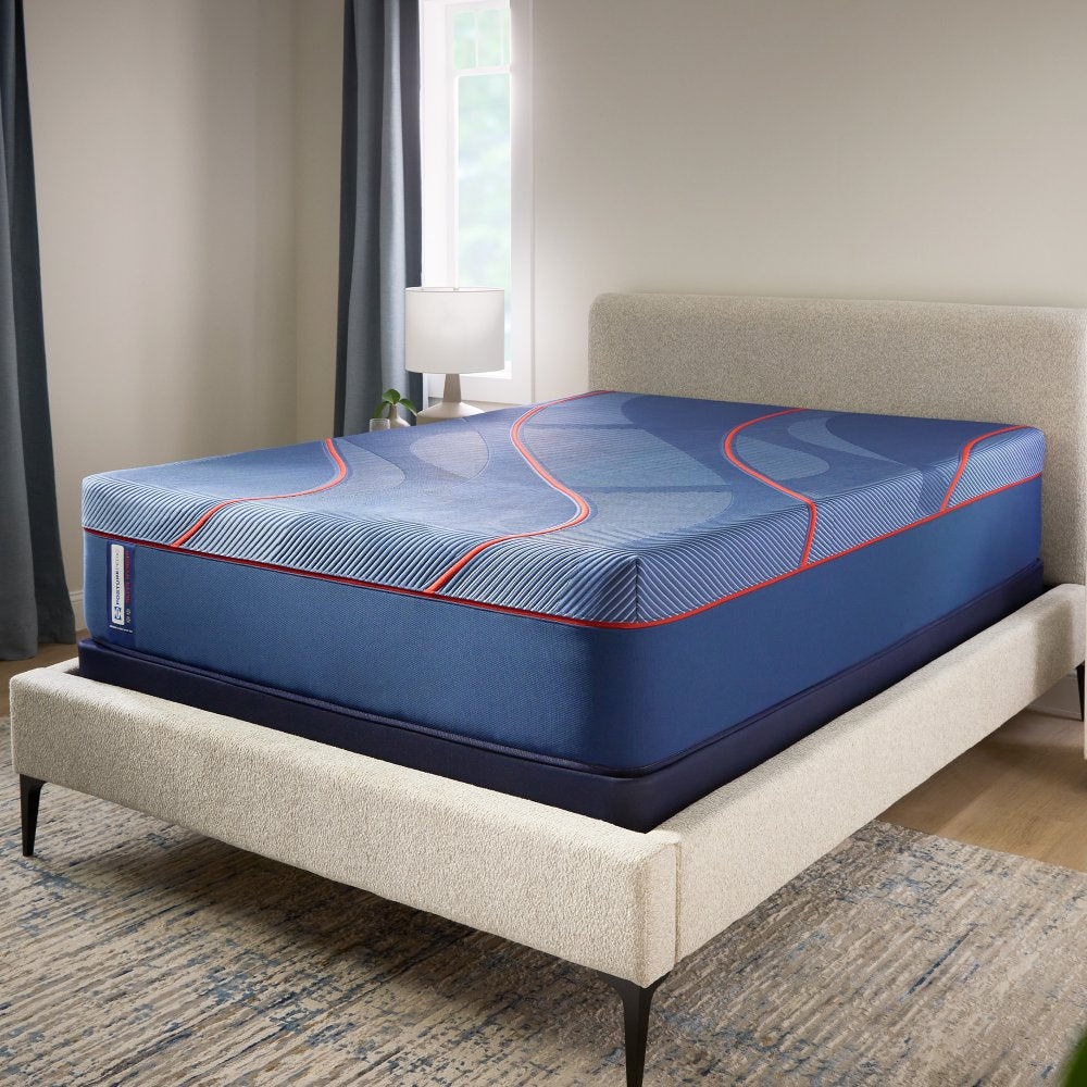 Tempur Sealy - HIGH POINT II HYBRID FIRM KING MATTRESS - Blue Fabric - Mattresses