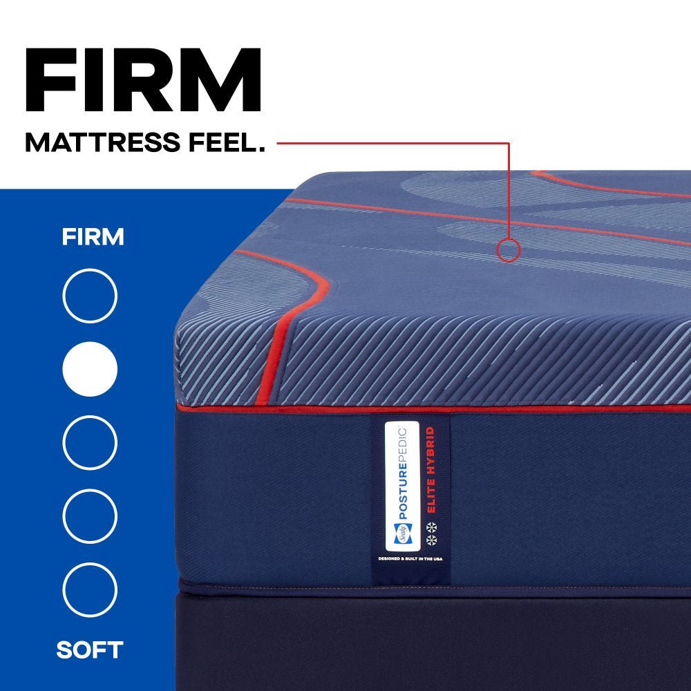 Tempur Sealy - HIGH POINT II HYBRID FIRM KING MATTRESS - Blue Fabric - Mattresses - Additional View 2
