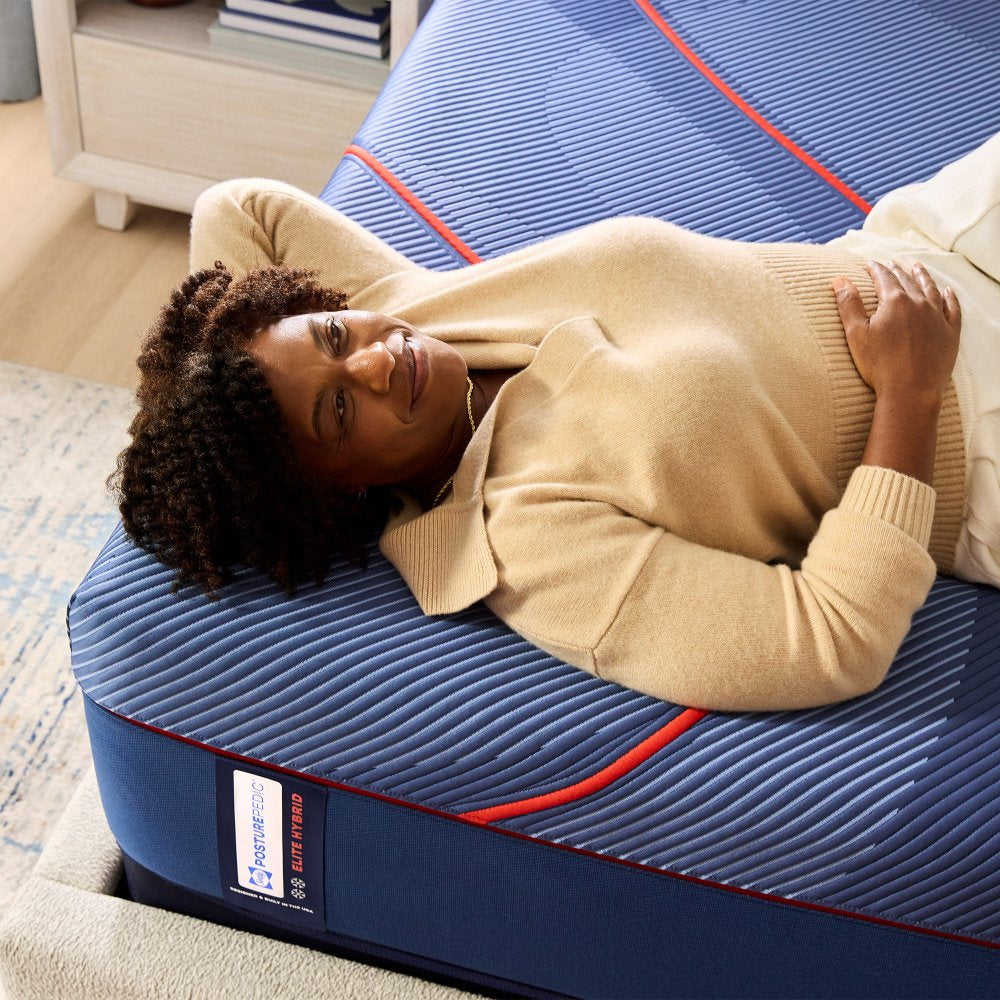 Tempur Sealy - HIGH POINT II HYBRID FIRM KING MATTRESS - Blue Fabric - Mattresses - Additional View 9