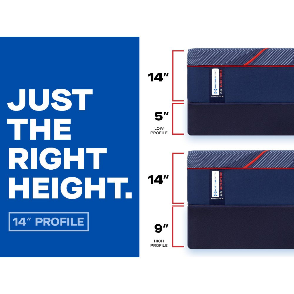 Tempur Sealy - HIGH POINT II HYBRID FIRM KING MATTRESS - Blue Fabric - Mattresses - Additional View 14
