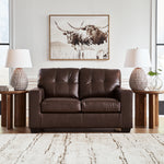 Ashley Furniture - Santorine Loveseat - Dark Brown Leather Match - Loveseats - Additional View 1