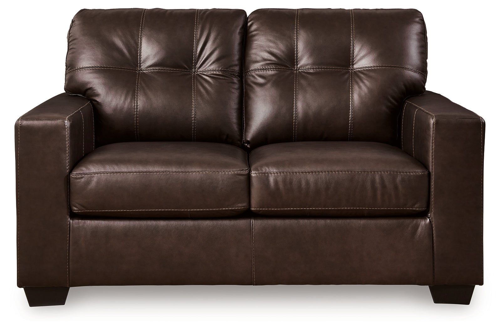 Ashley Furniture - Santorine Loveseat - Dark Brown Leather Match - Loveseats - Additional View 2